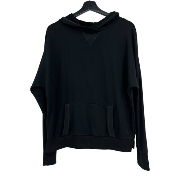 Cutter & Buck Sweatshirt medium womens black thin hooded pocket pullover - Picture 1 of 10